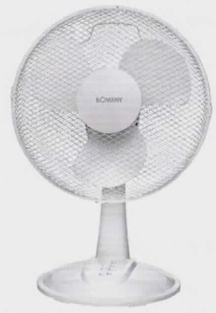 Tischventilator
- aus einem dreiflügeligen Lüfterrad in einem Schutzkorb aus Metall, aufgesetzt auf einen 
  Standsockel mit Bedienknöpfen, mit eingebautem Elektromotor, Neigevorrichtung, drei
  Geschwindigkeitsstufen und horizontale Pendelbewegung einstellbar, mit einer Leistung
  von 40 Watt und einem Gewicht von 1,9 kg (Abbildung siehe Anlage),
- zur Bewegung der Raumluft durch Erzeugung eines kontinuierlichen Luftstroms.
 
"Tischventilator, mit eingebautem Elektromotor mit einer Leistung von weniger als 
 125 Watt, nicht für zivile Luftfahrzeuge - sog. Tischventilator"