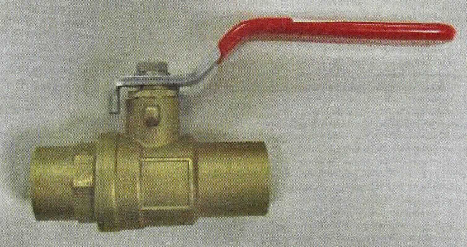 Armatur für Rohrleitungen, sog. "Lötkugelhahn", Absperrarmatur aus Messing, beidseitig mit 22-mm-Lötanschlüssen, mit seitlichem Bedienungshebel für den Hahn, zum Einbau in Zentralheizungsanlagen als Absperrhahn für einzelne Strangleitungen.

Die Ware ist als "Armatur für Rohrleitungen, nicht von Unterpos. 8481 10 bis 8481 8081 30 0 erfasst, Lötkugelhahn" einzureihen.