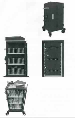 Ladestation auf Rollen, sog. "Charging Cart" (Art.-Nr. 406116),
- aus einem auf vier Rädern/Rollen montierten, abschließbaren Schrank aus Stahl 
  (Abmessungen: 605 x 575 x 925 mm; Gewicht: 43,5 kg) mit 36 integrierten Steckdosen sowie 
  mehreren Schaltern, Status-LED, ausziehbaren Fachböden und abnehmbaren Trennwänden 
  sowie einem 3,7 Meter langen Stromkabel;
- nicht speicherprogrammierbar;
- für eine Ein- und Ausgangsspannung von 220-240 VAC;
- für die Stromverteilung an bis zu 36 verschiedene anschließbare Geräte;
- als charakterbestimmender Bestandteil im Hinblick auf die Verwendung, Größe und des 
  Wertes in Warenzusammenstellung in Aufmachung für den Einzelverkauf zusammen mit zwei 
  Schlüsseln und einer Bedienungsanleitung in gemeinsamer Verpackung. 

Das Erzeugnis ist als "Schrank, mit mehreren Geräten der Position 8536 ausgerüstet, zum elektrischen Schalten und Steuern, keine Vermittlungseinrichtung der Pos. 8517, für eine Spannung von 1.000 V oder weniger, kein Steuerschrank für numerische Steuerungen, nicht speicherprogrammierbar, nicht für zivile Luftfahrzeuge, nicht erfasst von den TARIC-Unterpositionen 8537 1099 30 bis 8537 1099 98" einzureihen.