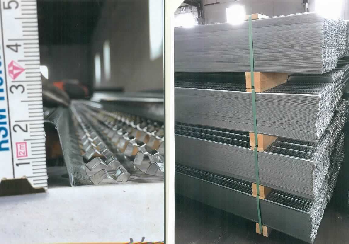 Streckbleche aus Stahl

Bei der Ware handelt es sich um Streckbleche aus verzinktem Stahlblech, welche durch Verformung und Stanzen hergestellt werden. Sie werden in Abmessungen von 2000 mm x 445 mm x 21 mm und einer Materialstärke von 0,4 mm gehandelt. Verwendung finden sie als sog. verlorene Schalung im Betonbau, d.h. sie werden nach dem Aushärten des Betons nicht mehr entfernt.

Derartige Waren sind als "Streckbleche und -bänder aus Stahl" in die Codenummer 7314 5000 00 0 des Zolltarifs einzureihen.