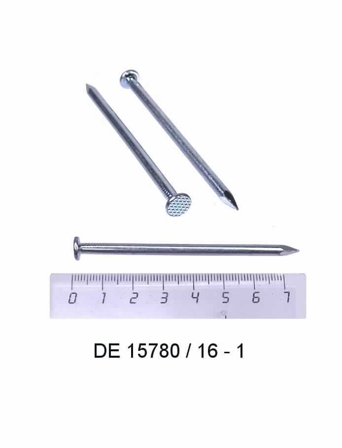Es handelt sich um Nägel aus Stahldraht mit einem Durchmesser von 3,75 mm und einer Länge von 75 mm. Die Nägel sind im oberen Bereich des Schafts mit Rillen versehen.
Jeweils etwa 147 Nägel (= ca. 1 kg) sind in einem wiederverschließbaren Kunststoffbeutel mit Eurolochung verpackt.
-Antragstellerangaben-

Abbildung siehe Anlage.

Derartige Erzeugnisse gehören als "andere Nägel aus Stahldraht"  zum TARIC-Code 7317 0060 00.