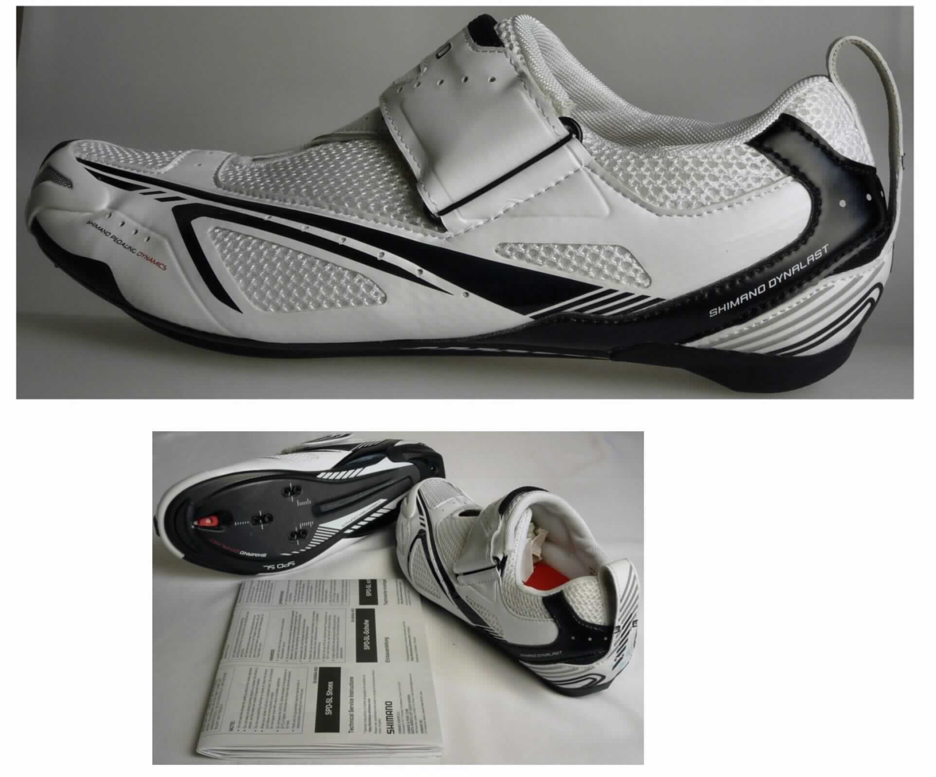 Radsportschuhe (lt. Antrag: "Schuhe"; Foto siehe Anlage)
- mit Laufsohlen aus (lt. Antrag) Kunststoff (mit eingearbeiteter Carbonfasereinlage),
- mit Oberteil aus Kunststoff (Spinnstoff mit einer mit dem bloßen Auge wahrnehmbaren Außenschicht aus 
  Kunststoff; den größten Teil der Außenfläche bildend) und Spinnstoff,
- auf das Oberteil sind Stücke aus Kunststoff und Spinnstoff als Verstärkungsteile aufgesetzt,
- mit Klettverschluss,
- mit Pedalbefestigungsvorrichtung

"Sportschuhe mit Laufsohlen und Oberteil aus Kunststoff, andere als in der Position 6401 
und in den Unterpositionen 6402 1210 und 6402 1290 genannt"