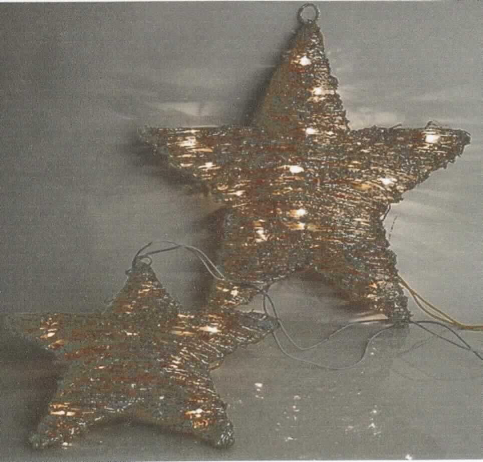 Nach den Angaben der Antragstellerin und dem vorliegenden Warenmuster handelt es sich um einen handgefertigten Dekorationsartikel in Form eines etwa 30 x 30 x 4 cm großen, stilisierten fünzzackigen Sterns. Das Erzeugnis besteht aus einem Gerüst aus Draht, dessen Außenseiten flächendeckend mit pflanzlichen Flechtstoffen im Sinne der Anmerkung 1 zu Kapitel 46 (lt. Antragsangaben aus Rattan) umwickelt/umflochten sind. Die nahezu vollständig mit Glitterpartikeln bestäubte Ware ist an der Oberseite mit einer Aufhängeöse versehen und im Inneren mit einer elektrischen Lichterkette mit Netzstecker ausgestattet, die aufgrund der geringen Veränderung der Lichtverhältnisse (keien Umgebungserhellung) lediglich der Erhöhung der Zierwirkung des Sterns dient. 
Jeweils vier Sterne sind in einem Karton verpackt.

Zolltarifrechtlich handelt es sich um eine unmittelbar aus pflanzlichen Flechtstoffen (Rattan) hergestellte Flechtware, handgearbeitet".