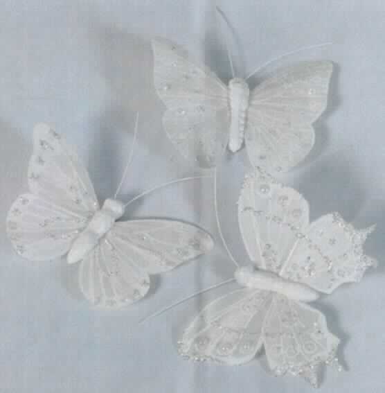 Ware aus Federn, sog. Deko Schmetterling, Foto siehe Anlage,
- in Form einer zusammengesetzten Ware, bestehend aus:
- - einem Schmetterlingskörper aus Kunststoff (lt. Antrag Styropor),
- - zwei eingesteckten Kopffühlern aus Kunststoff,
- - Flügeln aus zugeschnittenen Federn (Spannweite ca. 9,5 cm, teilweise bedruckt und mit Glitter beklebt),
- - einer Befestigungsvorrichtung (Clip) aus unedlem Metall, die an der Unterseite des Körpers angeklebt ist,
- insbesondere im Hinblick auf das optische Erscheinungsbild (Zierwirkung) bestimmen die Flügel aus Federn
  den Charakter der zusammengesetzten Ware.

"Ware aus Federn"