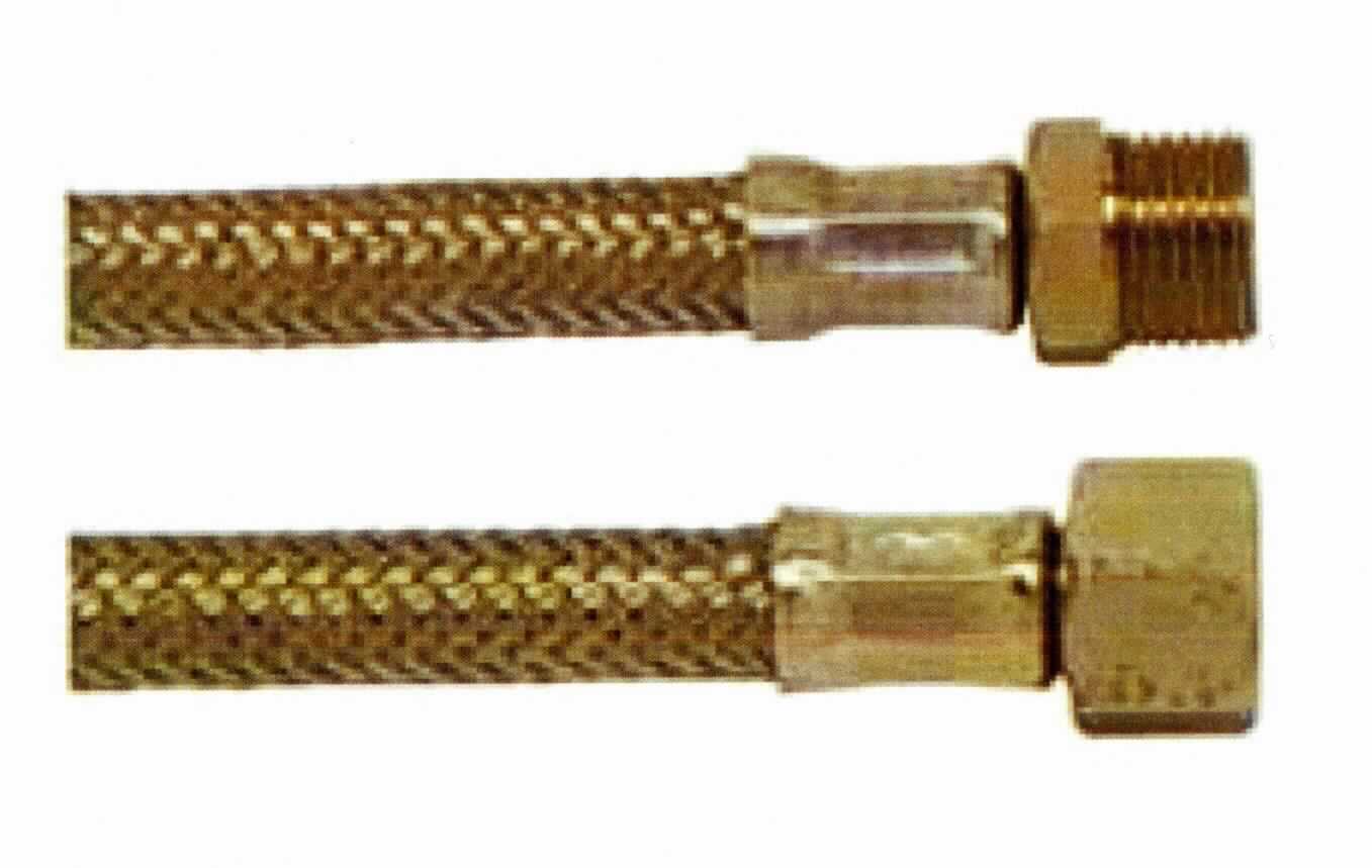 Es handelt sich um etwa 800 mm lange, flexible Schläuche aus einem Drahtgeflecht aus Stahl mit Innenschlauch aus Kunststoff. Die Erzeugnisse sind an beiden Enden jeweils mit einer Presshülse aus Stahl und einem Verbindungsstück aus einer Kupfer-Zink-Legierung mit gewichtsmäßig vorherrschendem Kupfergehalt (Messing) mit Innengewinde (1/2")  bzw. Außengewinde (1/2") ausgestattet. Sie werden als Armaturenschläuche im Sanitärbereich verwendet.
Die unedlen Metalle sind aufgrund des Umfangs und des Wertes gegenüber dem Kunststoff charakterbestimmend. Kupfer herrscht gegenüber Stahl gewichtsmäßig vor.
- Antragstellerangaben - 

Abbildung siehe Anlage.

Derartige Erzeugnisse gehören als "andere Schläuche aus unedlen Metallen (Kupfer), auch mit Verbindungsstücken" zur Codenummer 8307 9000 90 0 des Zolltarifs.