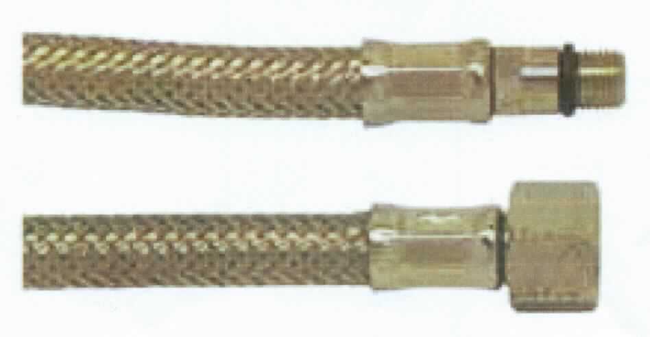 Es handelt sich um etwa 800 mm lange, flexible Schläuche aus einem Drahtgeflecht aus Stahl mit Innenschlauch aus Kautschuk (EPDM). Die Erzeugnisse sind an beiden Enden jeweils mit einer Presshülse aus Stahl und einem Verbindungsstück aus einer Kupfer-Zink-Legierung mit gewichtsmäßig vorherrschendem Kupfergehalt (Messing) mit Innengewinde (3/8")  bzw. Außengewinde (M10) ausgestattet. Sie werden als Armaturenschläuche im Sanitärbereich verwendet.
Die unedlen Metalle sind aufgrund des Umfangs und des Wertes gegenüber dem Kunststoff charakterbestimmend. Kupfer herrscht gegenüber Stahl gewichtsmäßig vor.
- Antragstellerangaben - 

Abbildung siehe Anlage.

Derartige Erzeugnisse gehören als "andere Schläuche aus unedlen Metallen (Kupfer), auch mit Verbindungsstücken" zur Codenummer 8307 9000 90 0 des Zolltarifs.