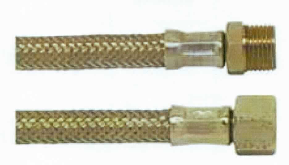 Es handelt sich um etwa 1000 mm lange, flexible Schläuche aus einem Drahtgeflecht aus Stahl mit Innenschlauch aus Kautschuk (EPDM). Die Erzeugnisse sind an beiden Enden jeweils mit einer Presshülse aus Stahl und einem Verbindungsstück aus einer Kupfer-Zink-Legierung mit gewichtsmäßig vorherrschendem Kupfergehalt (Messing) mit Innengewinde (1/2") bzw. Außengewinde (1/2") ausgestattet. Sie werden als Armaturenschläuche im Sanitärbereich verwendet.
Die unedlen Metalle sind aufgrund des Umfangs und des Wertes gegenüber dem Kunststoff charakterbestimmend. Stahl herrscht gegenüber Kupfer gewichtsmäßig vor.
- Antragstellerangaben - 

Abbildung siehe Anlage.

Derartige Erzeugnisse gehören als "Schläuche aus unedlen Metallen (Stahl), auch mit Verbindungsstücken" zur Codenummer 8307 1000 90 0 des Zolltarifs.