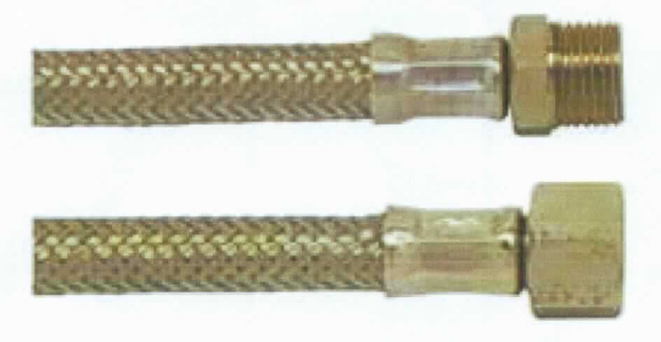 Es handelt sich um etwa 200 mm lange, flexible Schläuche aus einem Drahtgeflecht aus Stahl mit Innenschlauch aus Kautschuk (EPDM). Die Erzeugnisse sind an beiden Enden jeweils mit einer Presshülse aus Stahl und einem Verbindungsstück aus einer Kupfer-Zink-Legierung mit gewichtsmäßig vorherrschendem Kupfergehalt (Messing) mit Innengewinde (1/2") bzw. Außengewinde (1/2") ausgestattet. Sie werden als Armaturenschläuche im Sanitärbereich verwendet.
Die unedlen Metalle sind aufgrund des Umfangs und des Wertes gegenüber dem Kunststoff charakterbestimmend. Kupfer herrscht gegenüber Stahl gewichtsmäßig vor.
- Antragstellerangaben - 

Abbildung siehe Anlage.

Derartige Erzeugnisse gehören als "andere Schläuche aus unedlen Metallen (Kupfer), auch mit Verbindungsstücken" zur Codenummer 8307 9000 90 0 des Zolltarifs.