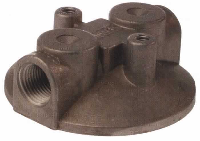 Sog. Spin-On-Filterkopf Art. Nr. : SLF-02 / 03 / 04 
- aus einem maßhaltig, nach Zeichnung gefertigten, rundem Bauelement aus Aluminium 
  (Durchmesser 77,5 mm, Höhe 28,5 mm), an der Oberseite mit einem Zu- und Ablauf, 
  jeweils mit Schraubgewinde sowie zwei weiteren spezifisch plazierten Bohrungen 
  (Abbildung siehe Anlage), 
- zur Verwendung als Filterkopf in einem Rücklauf- oder Saugfilter für Mineralöle.

"Teile, erkennbar ausschließlich für Apparate zum Filtrieren oder Reinigen von Flüssigkeiten bestimmt, keine Waren der TARIC-Codes 8421 9100 00 bis 8421 9990 93 - sog. Spin-On-Filterkopf"