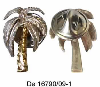 Es handelt sich um Anstecker in Form von stilisierten Palmen aus einer Silberlegierung (925er Sterlingsilber), die auf der Rückseite mit einem Stift ausgestattet sind. Zur Befestigung an der Kleidung wird der Stift mit einem Schmetterlingsverschluss verbunden. Der Stamm der Palme ist vergoldet.
(Materialangaben laut Antragsteller)

Die Erzeugnisse sind in einer kleinen Kiefernholzschachtel verpackt.

Abbildung siehe Anlage.

Derartige Erzeugnisse gehören als "Schmuckwaren aus Edelmetallen (Silber)" zur Codenummer 7113 1100 00 des Integrierten Zolltarifs der EG (TARIC).