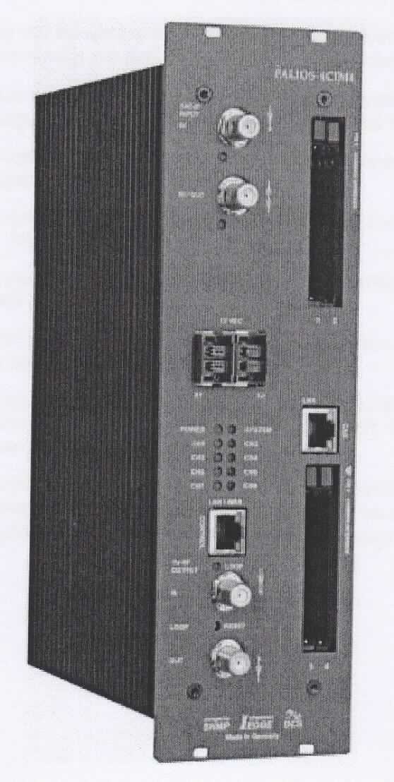 Fernsehsender/-empfänger PALIOS-4CIM4
- aus acht DVB-S/-S2 Tunern mit QPSK/8PSK-Demodulatoren, TS-Prozessoren und MPEG2-Decodern
  mit Ausgangsumsetzer in einem Einbaugehäuse (Abmessungen: 76 x 262 x 167 mm) mit CI-
  Schächten, ZF-Eingängen und HF-Ausgängen,
- zum Empfangen von QPSK/8PSK-modulierten Fernsehsignalen (950 - 2150 MHz), deren 
  Umwandlung in analoge Fernsehsignale zur Übertragung in Kabelnetzen (45 - 862 MHz) nach 
  Einbau in eine Kopfstation,
- zusammen mit Beipack (Kabel, Abschlusswiderstände, Montagematerial) in einer gemeinsamen 
  Verkaufsumschließung.
Der Fernsehsender/-empfänger bestimmt den Charakter des Ganzen.

"Sendegerät für das Fernsehen, mit eingebautem Empfangsgerät (in Warenzusammenstellung mit nicht charakterbestimmendem Beipack)"