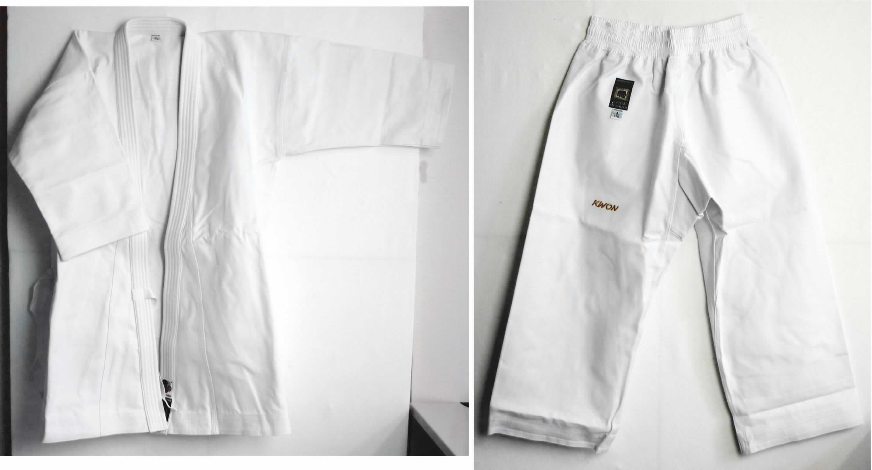 Oberteil und lange Hose, sog. Karate Anzug, Art. 1116, Größe 3/170 (~ M/L), Foto siehe Anlage,
- Oberteil und lange Hose sind in einem Polybeutel verpackt,
- zweiteilige Zusammenstellung; weder eine Kombination noch ein Trainingsanzug, da das Oberteil über den 
  halben Oberschenkel hinausreicht und somit kein Kleidungsstück zum Bedecken des Oberkörpers darstellt,  
- Oberteil und Hose aus ca. 0,7 mm dicken, einfarbigen (weiß) Geweben aus laut Antrag 100 % Baumwolle,
- lange Hose:
-- in der Taille abschließend; mit einem ca. 6 cm breiten Taillenbund mit Kordelzug,
-- vorn unterhalb der Taille mit einem aufgenähten Etikett mit eingewebtem Logo sowie auf dem rechten Hosenbein
   mit aufgesticktem Firmenlogo,
-- ohne Öffnung und ohne Verschluss; ohne Hinweise auf den Trägerkreis (unisex),
-- mit erweiterndem Einsatz im Schritt,
-- weit geschnitten,
-- mit knöchellangen Hosenbeinen,
-- an den Beinabschlüssen gesäumt,
-- keine Arbeits- und Berufskleidung.

"Lange Hose, aus Geweben, für Mädchen, aus Baumwolle, andere als solche der Unterpositionen 6204 6211 bis 
 6204 6233, nicht nach dem Batik-Verfahren handbedruckt"