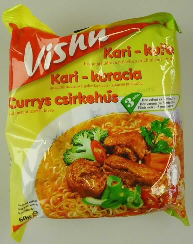 Instant Nudelsuppe

Antragsangaben: Instant Nudelsuppe, Currygeschmack (VISHU Instant Noodle Soup Artificial Curry Chicken)

Beschreibung des vorgelegten Warenmusters:
Gelbe, dünne (Durchmesser ca. 2 mm), gewellte, krosse, fettig-geröstet schmeckende Fadennudeln in Form eines rechteckigen Knäuels von ca. 9 x 9 x 2,5 cm. Beiliegend ein verschweißter Folienbeutel mit orangefarbenem Öl und ein Tütchen (Aufdruck: Soup powder) mit einem, hellbraunen, kristallinen Suppenpulver mit kleinen, getrockneten Gemüsestückchen. Die genannten Bestandteile sind gemeinsam originalverpackt in einem gelben, verschweißten Folienbeutel mit Angaben zum Inhalt "Instant Noodles Soup - Curry Chicken Flavour -  60 g", zu den Zutaten (siehe Feld 8) und zur Zubereitungsdauer (3 Min.). Es liegt eine Warenzusammenstellung in Aufmachung für den Einzelverkauf vor, die zur Herstellung einer Nudelsuppe vorgesehen ist. Der Charakter wird durch die Nudeln bestimmt, da diese den größten Teil der Ware ausmachen.

Teigware, durch Frittieren zubereitet, nicht getrocknet