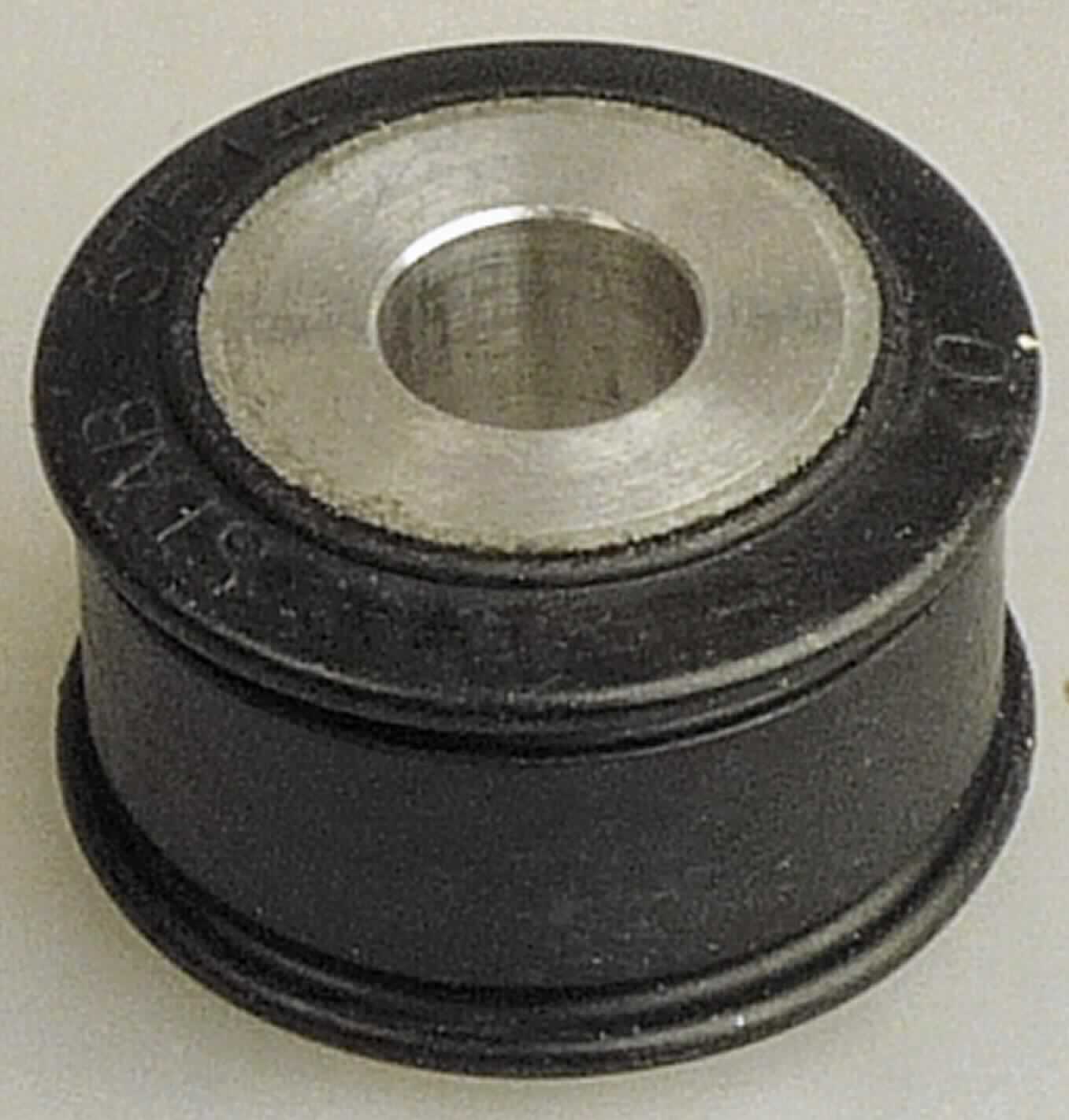 Angaben des Antragstellers: Bushing aus NBR-Kautschuk und Metall

Feststellungen an einem Warenmuster:
Formteil aus Metall und Kautschuk in Form einer Spule (siehe Abbildung). Das Formteil wird in Dämpfern von Fahrersitzen eingebaut.

Es handelt sich bei der Ware um eine Gummi-Metallware der Unterposition 4016 9991.