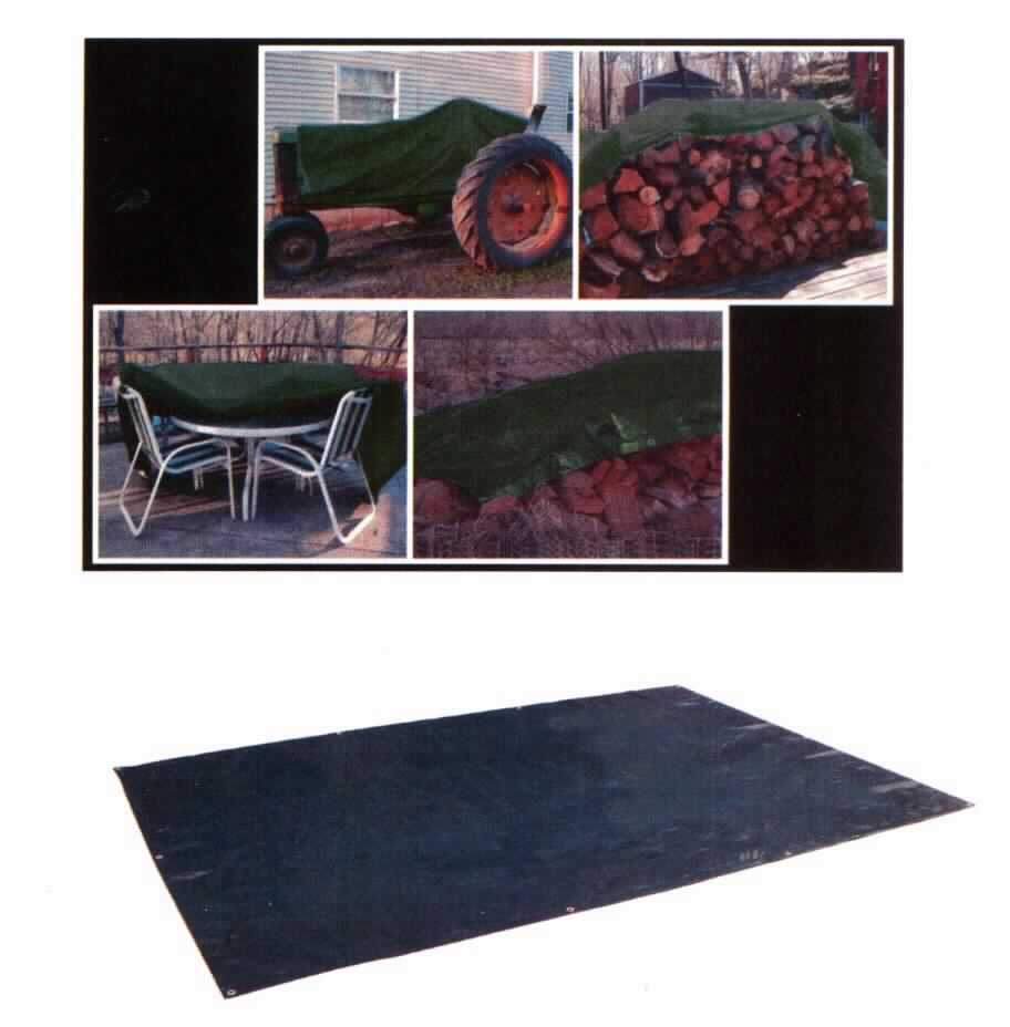Plane, sog. Gewebe - Abdeckplane, Foto siehe Anlage, 
- nahezu rechteckiges, flaches Erzeugnis laut Antrag in den Abmessungen (L x B): 4 m x 6 m, 
- aus einem etwa 0,2 mm dicken, einfarbigen Gewebe aus Streifen aus synthetischer Spinnmasse, 
  laut Antrag aus Polyethylen; mit einer augenscheinlichen Streifenbreite von weniger als 5 mm; 
  soll laut Antrag beschichtet sein, ein Überziehen mit Kunststoff (kein Zellkunststoff) ist 
  jedoch mit bloßem Auge nicht wahrnehmbar (kein Flächenerzeugnis der Position 5903), 
- an den Rändern umgeschlagen und augenscheinlich "umgeschweißt" sowie mit Ösen aus unedlem Metall 
  ausgestattet; mit einem eingezogenen Band verstärkt, 
- durch Zusammenfügen konfektioniert,
- laut Antrag vielseitig verwendbar; dient u. a. zum Abdecken von Gartenmöbeln, Feuerholz oder im Freien 
  stehenden Maschinen zum Schutz vor Nässe.

"Plane aus Spinnstoffen, andere als in der Unterposition 6306 12 genannte"