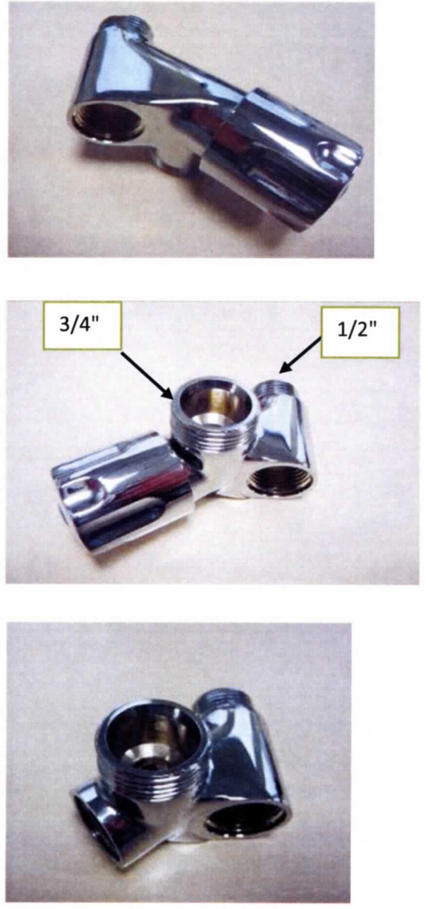 Handbetätigtes Ventil, aus verchromtem Messing, mit einem Drehgriff als Betätigungselement, einem 3/8" bzw. 1/2" Rohranschluss (je nach Ausführung) und einem Geräteanschluss mit 3/4"-Außengewinde sowie einem Rückflussverhinderer, zum Regulieren des Wasserduchflusses und zur Unterbindung eines eventuellen Rückflusses nach Anschluss an eine Waschmachine, etc.

Die Ware ist als "Armatur für Rohrleitungen, nicht von Unterpos. (KN) 8481 1005 bis 8481 8061 erfasst, Ventil, nicht aus Gusseisen oder Stahl, nicht für bestimmte Luftfahrzeuge, keine Magnetventilvorrichtung" einzureihen.