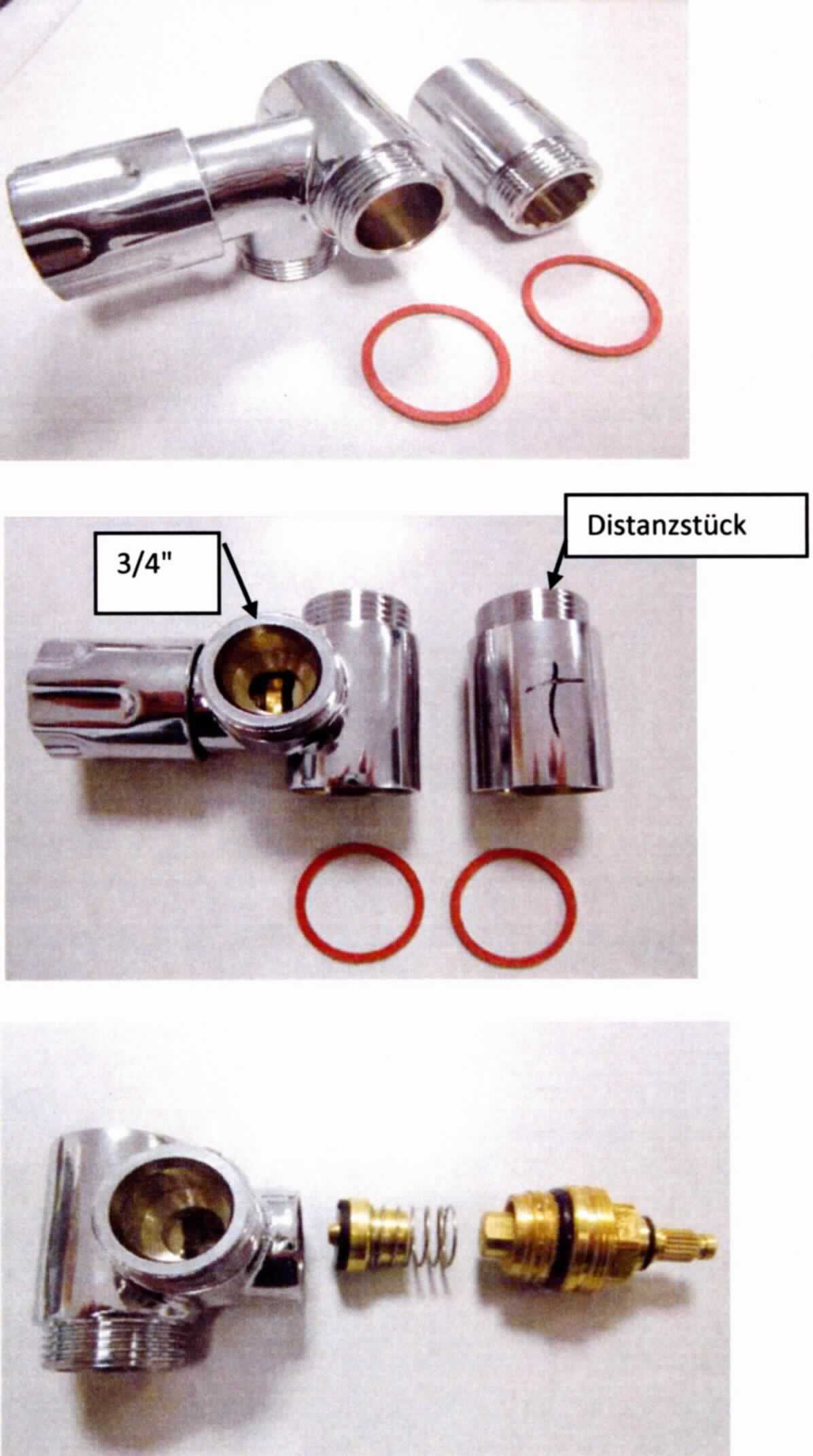 Bei der Ware "Geräte-Anschlussventil " handelt es sich um ein handbetätigtes Tellerventil in einem T-förmigen Ventilgehäuse aus verchromtem Messing, mit drei 3/4"-Gewindeanschlüssen, Drehgriff als Betätigungselement sowie Rückflussverhinderer, laut Antragstellerangaben zum Einbau zwischen den Wasserausgängen einer Wasser-Hausinstallation und einer Mischbatterie, zum Herstellen eines regulierbaren Geräteanschlusses an einer vorhandenen Rohrzuleitung.

Die Ware ist als "Armatur für Rohrleitungen, nicht von Unterpos. (KN) 8481 1005 bis 8481 8061 erfasst, Ventil, nicht aus Gusseisen oder Stahl, nicht für bestimmte Luftfahrzeuge, keine Magnetventilvorrichtung" einzureihen.