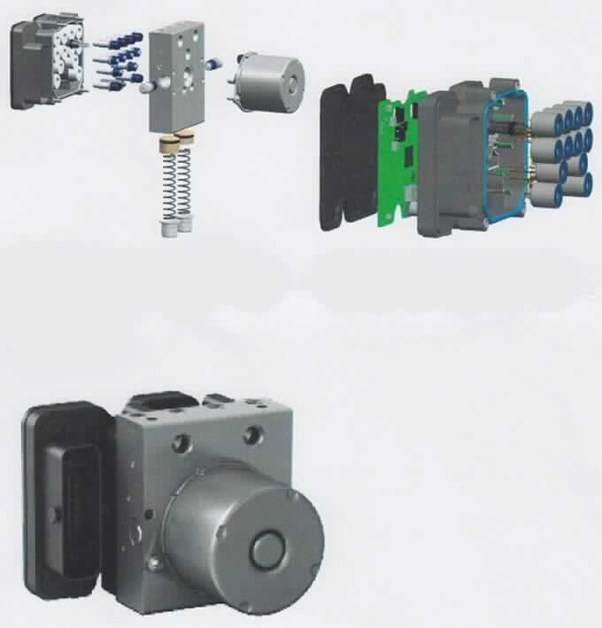 Unvollständiger hydraulischer Regler, so genanntes elektrisches Stabilitätsprogramm (ESP) Generation 9 in Form einer kombinierten Maschine, im Wesentlichen bestehend aus einem elektronischen Regel- und Steuergerät, einem Hydraulikblock, Ventilen, einem DC-Motor und Pumpen (äußere Form: siehe Abbildung in der Anlage). Das System empfängt fortlaufend elektrische Signale über die Drehzahl der Räder des Fahrzeuges (Istwert) von externen Sensoren (nicht Gegenstand dieser vZTA). Auf der Grundlage dieser Signale regelt das System (kennzeichnende Haupttätigkeit) mit Hilfe des Hydraulikblocks und der Pumpen die Bremsdruckkraft an jedem Rad des Fahrzeuges, um ein Blockieren der Räder beim Bremsen zu verhindern (Sollwert > Drehzahl 0). Darüber hinaus wird über zusätzliche Sensorkomponenten (nicht Gegenstand der vZTA) wie z.B. Lenkwinkelsensor, Gierratensensor und Querbeschleunigungssensor ein gezielter, nicht vom Fahrer veranlasster Bremseingriff bewirkt, um ein Ausbrechen des Fahrzeuges, insbesondere bei schnellen Lenkbewegungen und Richtungswechseln, zu vermeiden.
Die Ware wird als "hydraulischer Regler, anderer als Thermostat und Druckregler, nicht für zivile Luftfahrzeuge bestimmt" eingereiht.