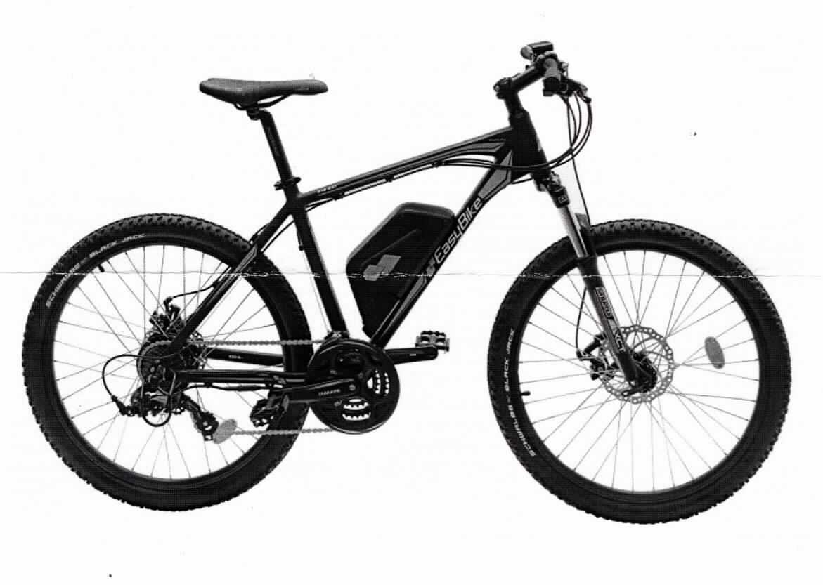 Fahrrad mit Hilfsmotor, sog. Pedelec, Foto siehe Anlage, im Wesentlichen bestehend aus
- einem Rahmen aus unedlem Metall (laut Antrag 60 % Aluminium und 40% Stahl),
- mit einem an der Hinterachse befindlichen Elektromotor mit einer Nenndauerleistung
  von maximal 250 Watt; für eine Maximalgeschwindigkeit von 25 km/h,
- mit einem am Rahmen befestigten 36 Volt Akkumulator,
- mit einer Federgabel,
- mit zwei Pedalen mit Tretlager,
- mit einer Kette zur Übertragung des Drehmoments,
- mit einem Sattel mit Sattelstütze,
- mit einer Lenkvorrichtung mit Griffen,
- mit zwei Laufrädern mit Bereifung,
- mit einem Bremssystem vorne und hinten.

"Fahrrad mit Hilfsmotor, nicht mit Hubkolbenverbrennungsmotor, mit einer Nenndauerleistung von 250 Watt"