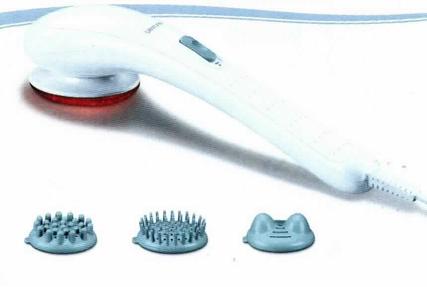 Handmassagegerät, sog. Infrarot-Massagegerät SMG 16, Art.-Nr. 642.08, im Wesentlichen bestehend aus einem speziell geformten, ca. 350 g schweren und ca. 34 x 7 x 7 cm großen Gerät mit integrierter Massagefläche und Infrarotwärmequelle in einem Kunststoffgehäuse mit Kabel, Netzstecker und Bedienelement sowie drei auswechselbaren Massageaufsätzen.
Äußere Form: siehe Abbildung in der Anlage. 
Das Massagegerät wird u. a. bei Muskelverspannungen und Schmerzen zum Beispiel im Rückenbereich eingesetzt. 
Die durch Vibrationen bewirkte Massage stellt die Hauptfunktion des Gerätes dar, wobei zum Massageprogramm separat Infrarotwärme hinzugeschaltet werden kann. 

Die Ware wird als "elektrisches Vibrationsmassagegerät" eingereiht.