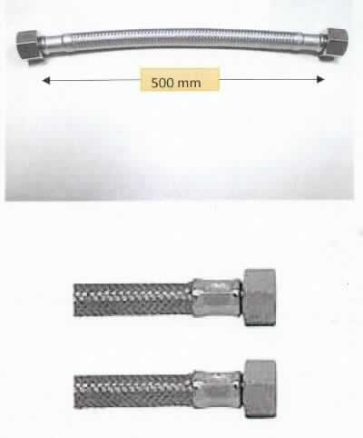 Es handelt sich um etwa 500 mm lange, flexible Schläuche aus einem Drahtgeflecht aus Stahl mit Innenschlauch aus Kunststoff. Die Erzeugnisse sind an beiden Enden jeweils mit einer Presshülse aus Stahl und einem Verbindungsstück aus einer Kupfer-Zink-Legierung mit gewichtsmäßig vorherrschendem Kupfergehalt (Messing) mit Innengewinde (1/2") ausgestattet. Die Waren werden als Armaturenschläuche im Sanitärbereich verwendet.
Kupfer herrscht gegenüber Stahl gewichtsmäßig vor.
- Antragstellerangaben - 

Die unedlen Metalle sind aufgrund des Umfangs gegenüber dem Kunststoff charakterbestimmend.

Abbildung siehe Anlage.

Derartige Erzeugnisse gehören als "Schläuche aus anderen unedlen Metallen als aus Eisen oder Stahl, auch mit Verbindungsstücken, andere als solche der Codenummer 8307 9000 10 0" zur Codenummer 8307 9000 90 0 des Zolltarifs.