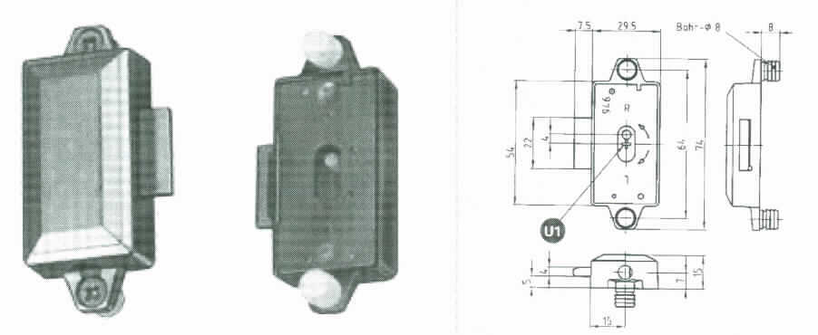 Es handelt sich um rechteckige Gehäuse (L x B x H ca. 74 x 29,5 x 15 mm) aus unedlem Metall mit integriertem Schlossriegel, die an zwei gegenüberliegenden Seiten etwa mittig eine kreisrunde Öffnung zur Aufnahme einer Drehstange (nicht Gegenstand dieser vZTA) aufweisen. Daneben weisen sie ein Schlüsselloch ("Euroschließung") auf und werden mit entsprechenden Schlüsseln betätigt. Je nach Ausführung sind sie für die Befestigung an Möbeln entweder mit zwei Einpresszapfen (Ausführung Z) oder mit zwei Lochbohrungen zum Anschrauben (Ausführung A) versehen.
- Antragstellerangaben -

Abbildung siehe Anlage.

Derartige Erzeugnisse gehören als "Teile aus unedlen Metallen von Verschlüssen mit Schloss, aus unedlen Metallen" zur Codenummer 8301 6000 90 0 des Zolltarifs.