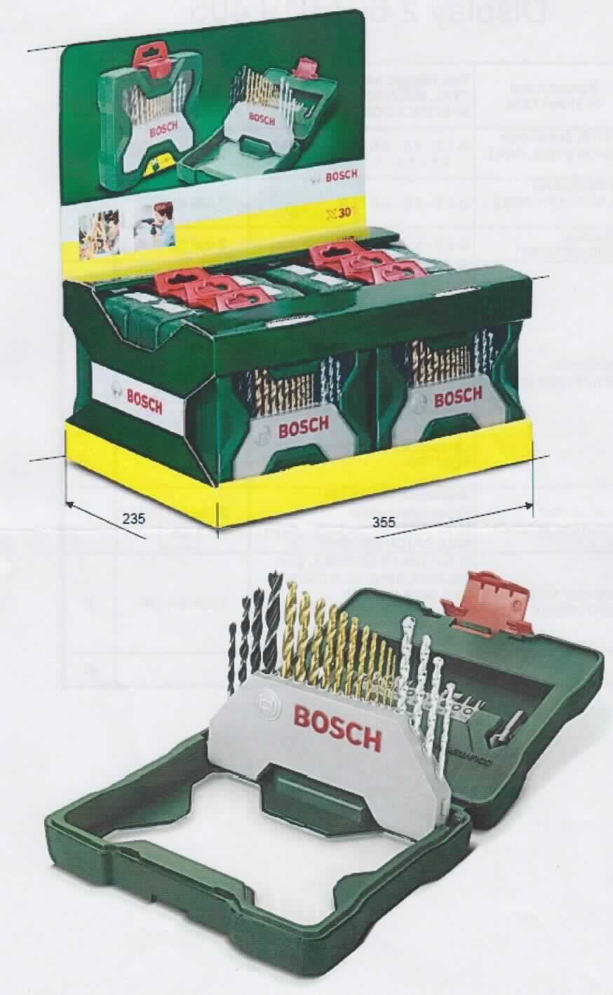 "Bohrerdisplay-Set"
Verkaufsaufmachung, bestehend aus zehn identischen in einem Karton verpackten 
sog. "Zubehörsets" ; bei den Zubehörsets handelt es sich um 
Warenzusammenstellungen in Aufmachung für den Einzelverkauf bestehend aus

- elf Stahlbohrern in verschiedenen Größen aus Hochleistungsschnellschnittstahl

- vier Steinbohrern in verschiedenen Größen aus Hartmetall

- vier Holzbohrern in verschiedenen Größen aus Stahl

- einem Senkbohrer aus Stahl für die Holzbearbeitung

- zehn Bits (Schraubendrehereinsätze) aus Stahl, mit einer Länge von 25 mm ( 3 x Kreuzschlitz,
  3 x Schlitz, 2 x Pozidriv, 2 x Torx), eingesteckt in einer zur Aufnahme der Bits passgenau 
  hergerichteten, zum dauernden Gebrauch geeigneten Kunststoffleiste

- einem Universalhalter aus Stahl, mit Außensechskantschaft und Innensechskantaufnahme,
  magnetisch, zur Aufnahme der o.a. Bits

- zur Verwendung in Bohrmaschinen, Akkuschraubern, etc.

- die Bohrer bestimmen hinsichtlich des Wertes, der Menge und des Gewichts den Charakter
  der Ware; innerhalb der Unterposition 8207 50 sind die Stahlbohrer hinsichtlich Menge und
  Gewicht charakterbestimmend

- gemeinsam aufgemacht in einem speziell für die Aufnahme der o. a. Erzeugnisse gestalteten,
  zum dauernden Gebrauch geeigneten Kunststoffkoffer

Abbildung siehe Anlage.

Derartige Erzeugnisse gehören als "Auswechselbare Werkzeuge zur Verwendung in mechanischen oder nicht mechanischen Handwerkzeugen oder Werkzeugmaschinen, mit arbeitendem Teil aus unedlem Metall (Schnellarbeitsstahl), für die Metallbearbeitung" zur Codenummer 8207 5060 00 0 des Zolltarifs (ZT).