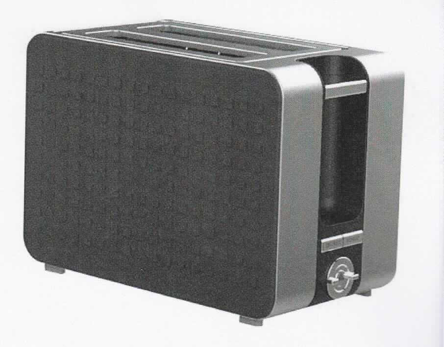 "Toaster Comfort"
- aus einem Edelstahlgehäuse mit zwei von oben bedienbaren Röstschlitzen, Stop-, Aufwärm- und
  Auftautasten, Röstzeitelektronik, herausnehmbarer Krümelschublade sowie integriertem Aufsatz 
  für Brötchen und Croisants, Abmessungen ca. 15,3 x 29 x 18,6 cm,
- mit einer Leistungsaufnahme von 730-870 Watt bei einer Spannung von 220-240 Volt,
- zum Rösten von Brot im Haushalt.

"Elektrowärmegerät für den Haushalt; Brotröster (Toaster)"