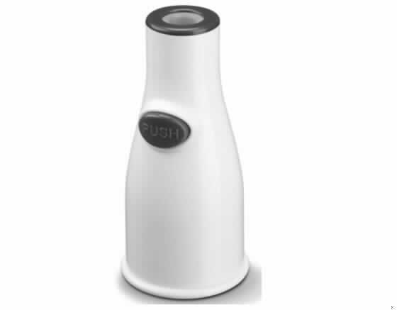 Sog. Verneblungsunterbrecher, Nr. 162.819, in Form eines sich nach oben verjüngenden rohrförmigen Handstücks aus Kunststoff mit Drucktaste und passenden Anschlüssen zum Einsetzen zwischen Vernebler und Druckluftschlauch des Inhaliergerätes IH20 (nicht Gegenstand dieser Auskunft). Das komplette Gerät dient der Inhalationsbehandlung von Atemwegserkrankungen, wobei eine Medikamentenlösung mit Druckluft vernebelt wird. Mit Hilfe des "Vernebler-Stoppers" kann die Dauer der Verneblung per Hand geregelt werden, da bei Loslassen des Druckknopfes die Verneblung unterbrochen wird.
Zur äußeren Form siehe Abbildung in Anlage.
Die Ware wird als "Zubehör, erkennbar hauptsächlich zur Verwendung für ein Atemtherapiegerät" eingereiht.