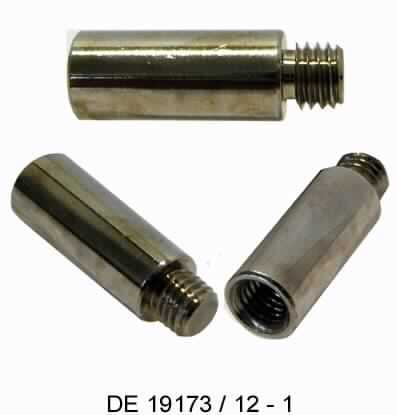 Es handelt sich um etwa 32 mm lange, nahezu zylindrische Erzeugnisse aus einer Kupfer-Zink-Legierung mit gewichtsmäßig vorherrschendem Kupfergehalt (Messing), die an einem Ende über eine Länge von etwa 6 mm mit einem metrischen Gewinde (M 8) mit stumpfem Gewindeende versehen sind. Die Erzeugnisse sind mit einer Abstufung versehen und weisen am anderen Ende über eine Länge von etwa 20 mm ein metrisches Innengewinde (M 8) auf.
Sie dienen als Verbindungselemente bei der Montage von Seilsystemen, z. B. für Abhängesysteme im Innenausbau.
- Antragstellerangaben -

Abbildung siehe Anlage.

Derartige Erzeugnisse gehören als "Bolzen aus Kupfer" zum TARIC-Code 7415 3300 00.