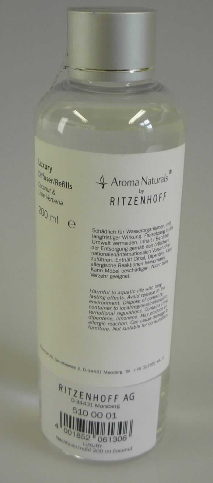 Zubereitetes Riechmittel; Lufterfrischer 

Bei der vorgelegten Ware handelt es sich um eine Nachfüllflasche mit einer Duftstoffmischung (Duftnote: Kokosnuss-Limette) für Raumlufterfrischer. Die Duftmischung ist in einer etikettierten Kunststoffflasche mit Schraubverschluss abgefüllt (deklarierter Inhalt: 200 ml) und für den Einzelverkauf als Raumduft aufgemacht.

Die Ware ist als Zubereitung zum Parfümieren von Räumen in Aufmachung für den Einzelverkauf, in die Unterposition 3307 4900 der Kombinierten Nomenklatur einzureihen.