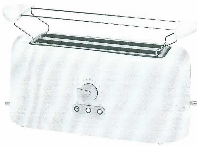 "Toaster TA 254 CB, Art.Nr. 602450"
- aus einem wärmeisolierten Gehäuse mit vier von oben bedienbaren Röstschlitzen mit abnehmbarem
  Brötchenaufsatz, stufenlosem Bräunungsgradregler, Aufwärm-, Auftau- und Schnellstoppfunktion, 
  Zentrierungsfunktion, Krümelschublade, Kabelaufwicklung und drei LED-Kontrolleuchten sowie 
  automatischer Abschaltung, Abmessungen ca. 37,5 x 17,5 x 16,5 cm,
- mit einer Leistungsaufnahme von 1400 Watt bei einer Spannung von 230 Volt,
- zum Rösten von Brot im Haushalt.

"Elektrowärmegerät für den Haushalt, Brotröster; Toaster"