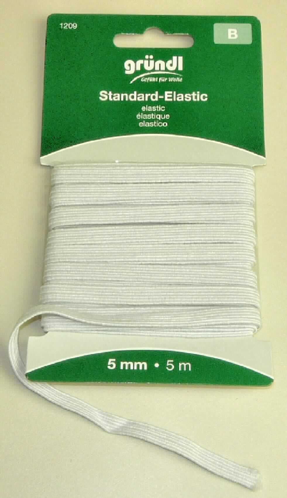 Geflecht als Meterware, sog. Elastic-Gummiband, Art. Nr. 1208 bzw. 1209, Foto siehe Anlage, 
- als Meterware auf einer bedruckten Pappkarte aufgemacht,
- laut Antrag mit einer Länge von 4 m bzw. 5 m und einer Breite von 8 mm bzw. 5 mm,
- aus einem Flachgeflecht (somit kein Band der Position 5806) aus laut Antrag Polyester (synthetische 
  Chemiefasern) mit Kautschukfäden.

"Geflecht als Meterware"