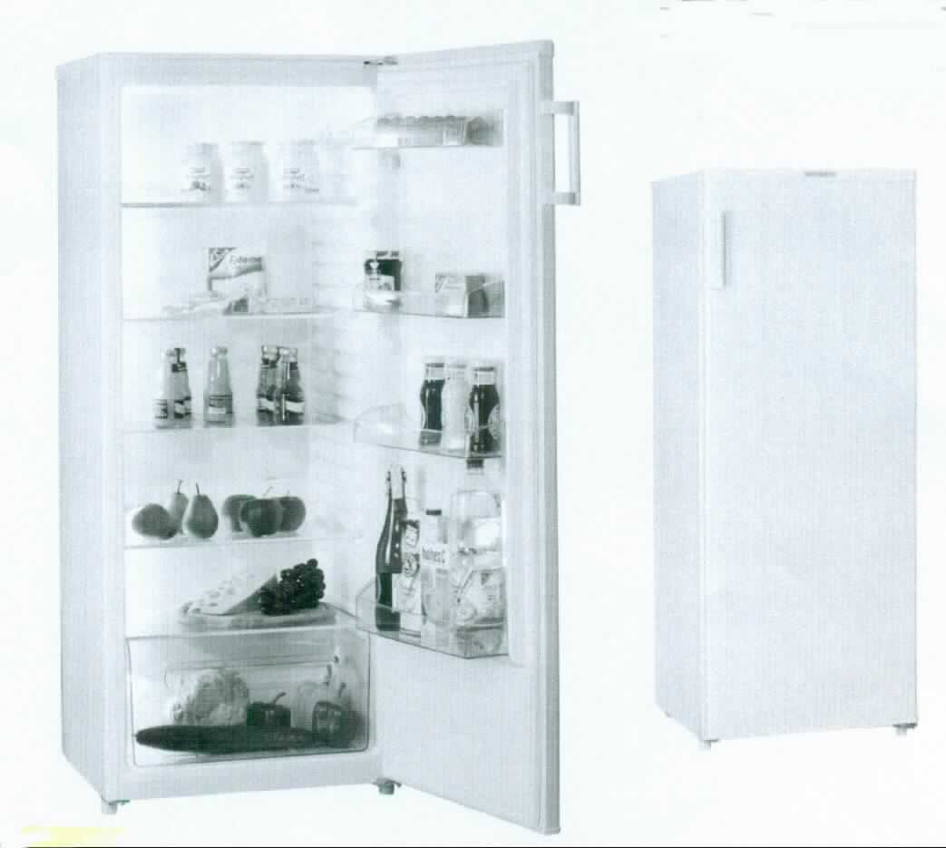 Kühlschrank,
- aus einem quaderförmigen Gehäuse (Abmessungen HxBxT: 1440 x 555 x 570 mm) mit Tür, 
  Kompressorkühlung, Temperaturregler, fünf Glasabstellflächen, Gemüsefach, vier Türablagen 
  sowie 2 Eierablagen (Abbildung siehe Anlage),
- mit einem Nutzinhalt von 250 l und einem Gewicht von ca. 45 kg,
- zum Kühlen und Kühlhalten von Lebensmitteln.

"Kühlschrank, Haushaltskühlschrank, Kompressorkühlschrank, mit einem Inhalt von 250 l - Kühlschrank"