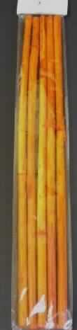 Nach den Antragsangaben und der vorliegenden Warenprobe handelt es sich um naturfarbene oder gefärbte (orange, rot oder grün), auf Länge zugeschnittene Bambusrohre (ca. 45 cm) mit einem Durchmesser von ca. 1 cm. Die Bambusrohre sind zusammen, farblich sortiert, im durchsichtigen Kunststoffbeutel mit Pappetikett verpackt.

Derartige nicht weiter bearbeitete Bambusstücke werden -unabhängig von der beabsichtigten Verwendung (lt. Antrag Dekobambusset)- als pflanzliche Rohstoffe von der hauptsächlich zum Herstellen von Korb- oder Flechtwaren verwendeten Art von der Position 1401 des EZT erfasst.