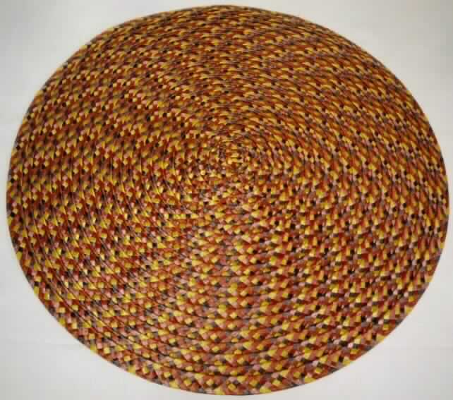Platzset aus Kunststoff, Foto siehe Anlage,
- rund, mit einem Durchmesser von ca. 39 cm, 
- aus ca. 1,4 mm dicken, mehrfarbigen, bandförmigen Geflechten aus Streifen aus synthetischer Spinnmasse 
  (laut Antrag Polypropylen), mit einer augenscheinlichen Streifenbreite von weniger als 5 mm (damit keine 
  Ware des Kapitels 39),
- spiralförmig gelegt und zu einer runden Form zusammengenäht (damit konfektioniert), 
- wird insbesondere wegen der Art des Geflechts und der Steifheit des Materials üblicherweise nicht
  gewaschen (somit keine Tischwäsche der Position 6302),
- kennzeichnet sich aufgrund des Verwendungszwecks als Ware zur Innenausstattung.
 
"Andere Ware zur Innenausstattung (Platzset), aus Spinnstoffen, keine Ware der Position 9404, aus einem
 Geflecht aus Streifen aus synthetischer Spinnmasse"