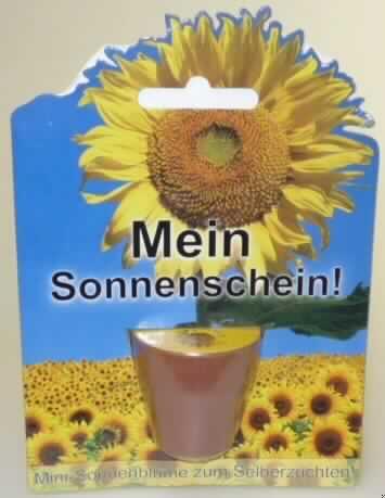 Warenzusammenstellung in Aufmachung für den Einzelverkauf, bestehend aus
- einem braunen Kunststofftopf (Höhe ca. 4 cm),
- verschiedenartigem, granuliertem Füllmaterial in einem Beutel,
- einer Pflanzanleitung auf der Blisterkarte und
- Sonnenblumensamen, die sich in zwei Beuteln befinden.

Nach der Pflanzanleitung wird der Topf mit dem Granulat und den Samen befüllt und mit Wasser begossen. Durch regelmäßiges Gießen und durch Lichteinfall sollen die Samen keimen und eine Pflanze wachsen.

Im Hinblick auf die Verwendung (Aufzucht einer Pflanze) bestimmen die Sonnenblumensamen den Charakter der Ware. Die Voraussetzungen der VO (EWG) Nr. 4138/87 sind zu beachten.