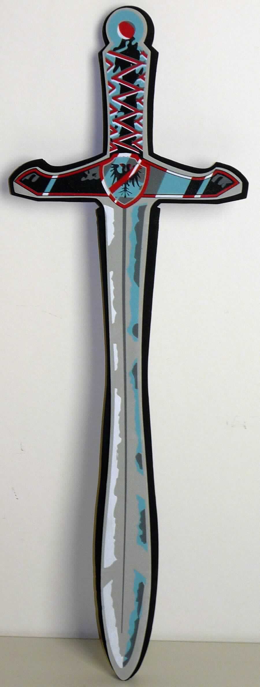 Spielzeugwaffe in Form eines ca. 52 cm langen sog. Ritterschwertes (Art. Nr. 43959.00) aus
Zellkunststoff. Im Inneren sind Griff und Klinge mit einem ca. 24,5 cm langen Kunststoffrohr
verstärkt. 
Das Schwert dient der spielerischen Unterhaltung von Kindern und ist auf einer bedruckten
Pappunterlage für den Einzelverkauf aufgemacht.

Die Ware wird als "anderes als zuvor von der Position 9503 erfasstes Spielzeug, Spielzeug-
waffe, nicht aus Holz handgearbeitet" eingereiht.