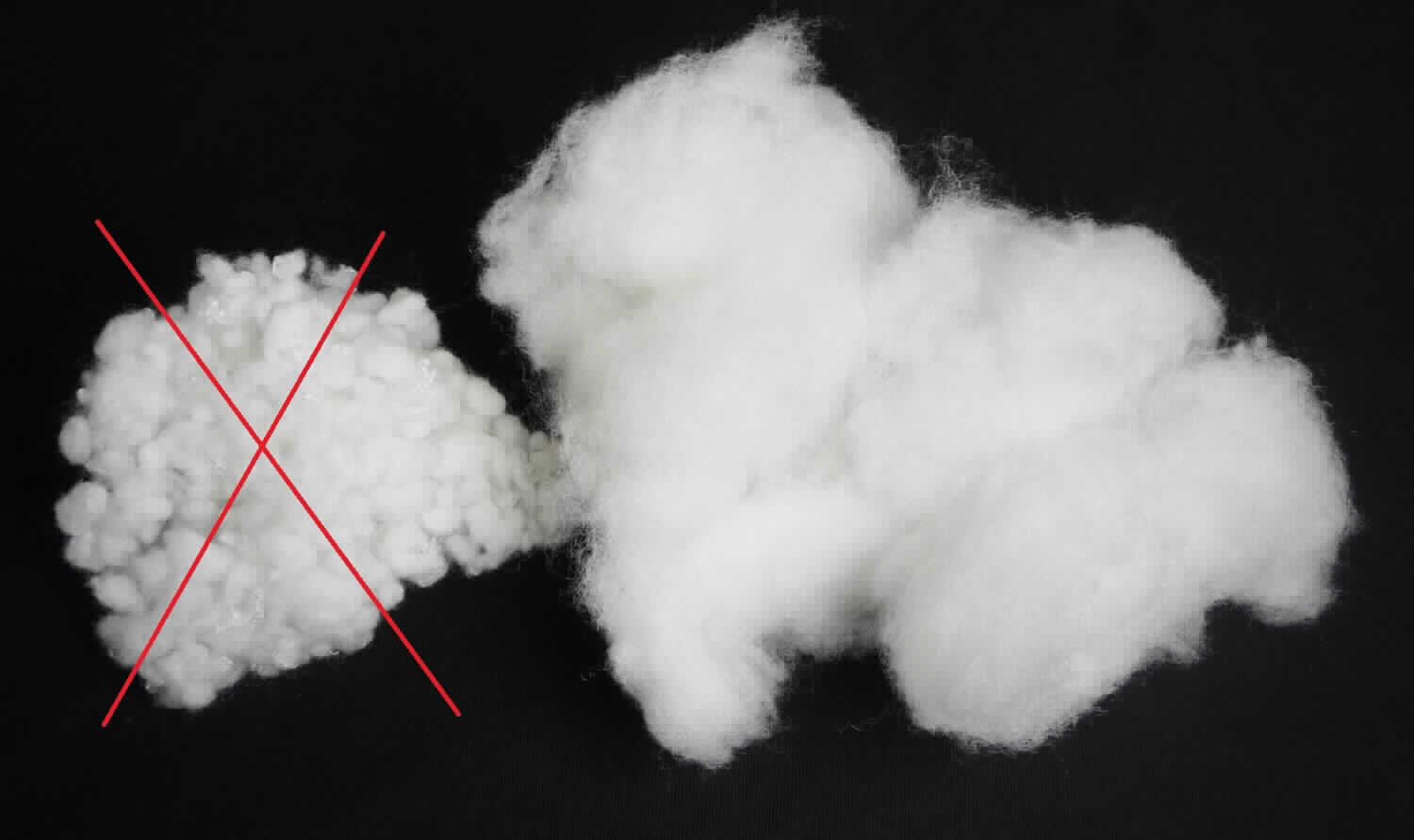 Synthetische Spinnfasern, sog. Füllmaterial für Kissen (Fasermaterial), Foto siehe Anlage
- laut Untersuchungsergebnis:
-- aus laut Antrag 100 % Polyester,
-- weder gekrempelt, noch gekämmt, noch anders für die Spinnerei bearbeitet, 
-- gekräuselt,
-- weiß (keine Farbunterschiede aufweisend),
-- keine Verschmutzungen vorhanden,
-- mit Silikon ausgesrüstet.

"Synthetische Spinnfasern, weder gekrempelt noch gekämmt, noch anders für die Spinnerei bearbeitet, aus
 Polyester"