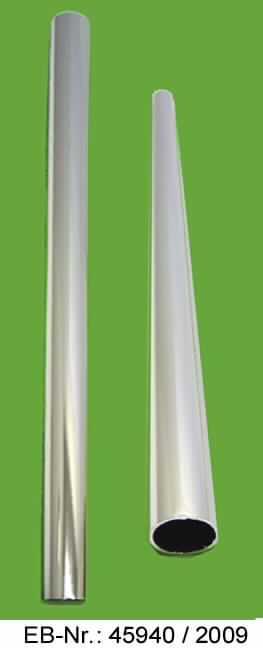 Aluminiumrohr

Bei der Ware handelt es sich um ein silbern glänzendes Hohlerzeugnis (Rohr) mit einem Außendurchmesser von ca. 20 mm, einer Wandstärke von ca. 1,2 mm und Lieferlängen von 1400 bis 2000 mm. Das Rohr wird im Strangpressverfahren aus der Aluminiumlegierung AlMgSi 0,5 F22 hergestellt, poliert und anschließend verchromt. Verwendet wird das Erzeugnis bei der Herstellung von Duschkabinen.
Zolltariflich handelt es sich um ein anderes Rohr aus einer Aluminiumlegierung.