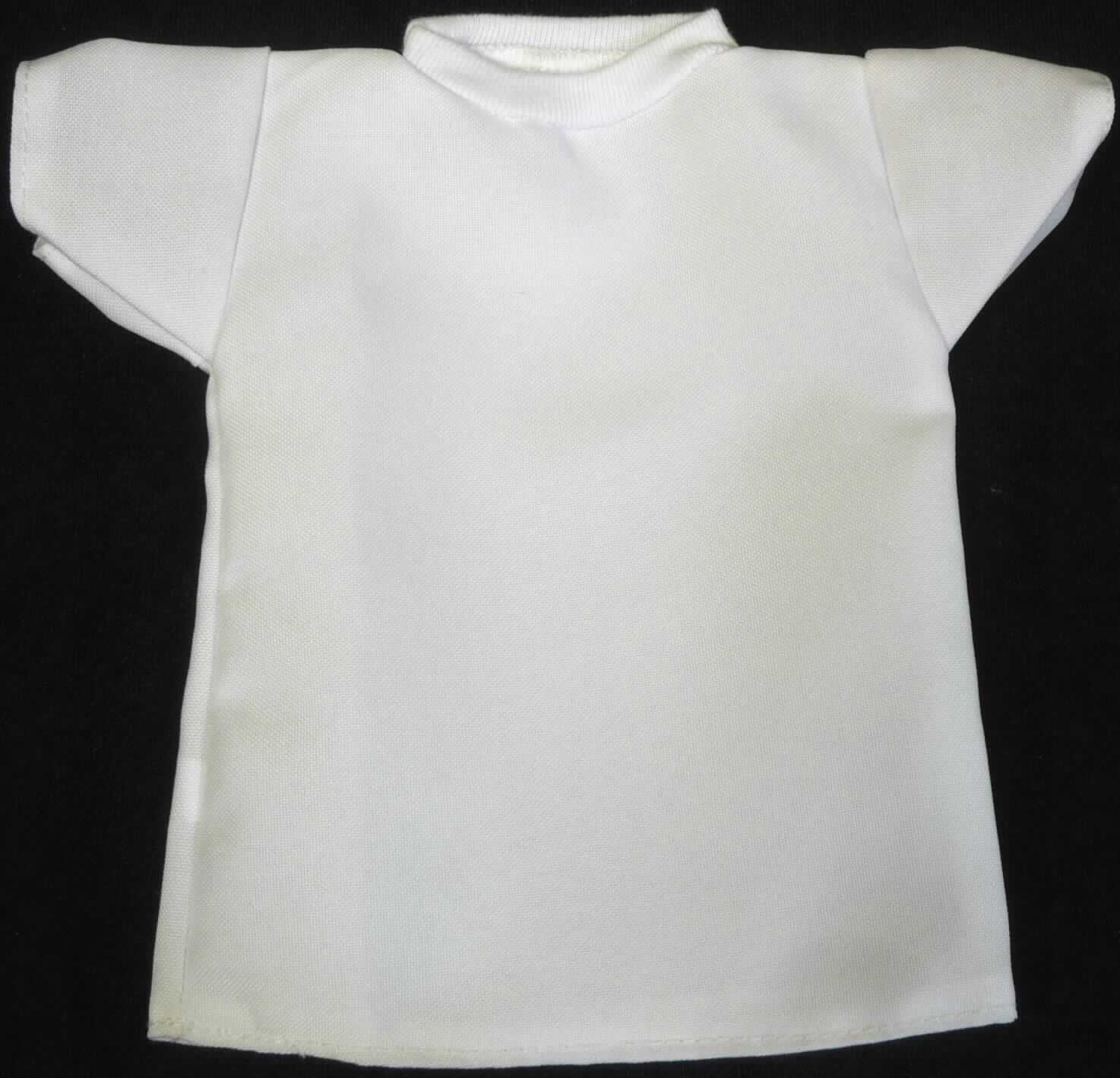 Es handelt sich um ein ca. 19 x 20 cm (HxB; Breite mit Ärmeln) großes, weißes T-Shirt aus Spinnstoff mit einem runden Halsausschnitt und kurzen Ärmeln. Der Kragenbereich, die Ärmelenden und der gerade, untere Rand des Shirts sind mit einem Bund ausgestattet.

Das T-Shirt ist aufgrund der Gestaltung erkennbar hauptsächlich als Zubehör für Puppen bestimmt. Eine mögliche anderweitige Verwendung steht der Einreihung nicht entgegen. 

Die Ware dient der spielerischen Unterhaltung von Kindern mit Puppen.

Das Erzeugnis ist als "Zubehör für Puppen, nur Nachbildungen von Menschen darstellend" einzureihen.