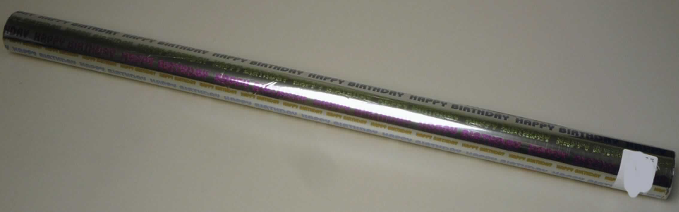 Angaben des Antragstellers:
exklusive Geschenkfolie
Material: Polypropylen

Untersuchungsergebnisse an einem Warenmuster:
Schwach durchscheinende, metallisierte, nicht dehnbare, auf eine Pappspule aufgerollte Kunststofffolie mit einem einseitigen, sich wiederholenden Aufdruck "HAPPY BIRTHDAY" (Breite: ca. 70 cm; Dicke: ca. 25 µm). Die Folie ist zusammen mit einer Produktinformation in eine farblose, transparente Kunststofffolie verpackt.

Befund:
Es liegt eine biaxial orientierte Kunststofffolie aus Polypropylen im Sinne der Position 3920 vor.