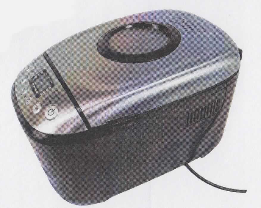 Brotbackautomat EDS SBB 850 B1
- aus einem Gehäuse mit abnehmbarem Deckel mit Sichtfenster, Lüftungsschlitzen und Griff, 
  herausnehmbarer, antihaftbeschichteter Backform, Knethaken, elektronischem Bedienfeld 
  mit Display, Timerfunktion und Netzanschluss,
- mit einer Leistung von 850 Watt, bei einer Spannung von 220-240 V,
- zum Kneten von Teig, zum Backen von Brot bzw. Kuchen und zum Kochen von Marmelade im
  Haushalt, ohne kennzeichnende Haupttätigkeit,
- in einer gemeinsamen Verkaufsverpackung mit Beipack (Knethakenentferner, Messbecher, 
  Messlöffel, Bedienungsanleitung und Rezeptheft).
 (Abbildung siehe Anlage)

Der Brotbackautomat bestimmt den Charakter des Ganzen.

"Elektrowärmegerät für den Haushalt, Backofen nicht für den Einbau (Warenzusammenstellung aus charakterbestimmender Kombination von Teigkneteinrichtung und elektrischem Multifunktionsofen zum Backen und Kochen - ohne kennzeichnende Haupttätigkeit - sowie Beipack), sog. Brotbackautomat"