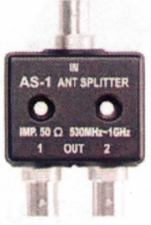 Antennensplitter für drahtlose Mikrofonsysteme
- aus einem Signalverteiler und einer Stromversorgungseinheit in einem Gehäuse
  (Abmessungen: 420 x 180 x 44 mm) mit Bedienelement, BNC-Antennenanschlussbuchsen
  und Stromversorgungsanschlüssen,
- zum Aufteilen von zwei HF-Eingangssignalen in acht gleiche Ausgangssignale, einschließlich
  Signalverlustausgleich,
- erkennbar ausschließlich zum Anschluss an HF-Empfangsgeräte für die Funkübertragung in 
  einem drahtlosen Mikrofonsystem bestimmt.

"Teil, erkennbar ausschließlich zur Verwendung mit Antennen für andere Sende- oder
 Empfangsgeräte für Töne, Bilder oder andere Daten bestimmt - Antennensplitter"