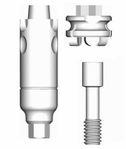 Sog. indirekter Abdruckpfosten & gerades Abutment, Art.-Nr. TV10-35-ITC, für Plattform 3,5 mm (TRI-Vent-Prothetik), in Form einer Warenzusammenstellung in Aufmachung für den Einzelverkauf, bestehend aus einem zylindrischen, abgestuften, geraden Abutment aus einer Titanlegierung mit einem Durchmesser (Austrittsprofil) von 3,5 mm (charakterbestimmender Bestandteil im Hinblick auf die Verwendung), einer Halteschraube aus Titan Grad 5 (Art.-Nr. RS-TV10) sowie einer Abdruckkappe aus Kunststoff (Art.-Nr. ITC) zur alternativen Abdrucknahme basierend auf einem speziellen Abutment.
Äußere Form: siehe Abbildung in der Anlage.
Das universelle Abutment dient gleichermaßen als Abdruckpfosten bzw. temporäres und/oder finales Abutment. Eine Hauptfunktion ist nicht ermittelbar. Deshalb erfolgt die Einreihung gemäß AV 3 c) in die letztgenannte Position.
Bei Verwendung als Abdruckpfosten dient die Ware zur präzisen, indirekten Übertragung der Implantatposition aus dem Patientenmund in ein zahntechnisches Gipsmodell, bei der Verwendung als Abutment wird sie mit Hilfe der Schraube auf ein künstliches Zahnwurzelimplantat geschraubt und dient als Verbindung zwischen Implantat und künstlicher Zahnkrone (beides nicht Gegenstand dieser Auskunft).
Die Bestandteile der Warenzusammenstellung sind gemeinsam in einer Blisterverpackung untergebracht.

Die Ware wird als "Teil, erkennbar hauptsächlich für eine Ware der Zahnprothetik der Unterposition (KN) 9021 2900 bestimmt" eingereiht.