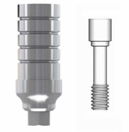 Provisorisches Abutment (künstlicher Zahnstumpf/Implantataufbau), sog. temporäres Kunststoff-Abutment, gerade, für Plattform 3,5 mm (TRI-Vent-Implantate), Art.-Nr. TV10-PTA, in Form einer Warenzusammenstellung in Aufmachung für den Einzelverkauf, bestehend aus einem zylindrischen, geraden Abutment aus Kunststoff (PEEK) für eine zementierte Restauration, mit einem Durchmesser von 4,5 mm (charakterbestimmender Bestandteil im Hinblick auf die Verwendung) sowie einer Halteschraube aus Titan Grad 5 (Art.-Nr. RS-TV20).
Äußere Form: siehe Abbildung in der Anlage.
Das provisorische Abutment wird mit Hilfe der Schraube für bis zu 180 Tage auf ein künstliches Zahnwurzelimplantat (nicht Gegenstand dieser Auskunft) geschraubt und ggf. anschließend mit einer ebenfalls provisorischen Krone (ebenfalls nicht Gegenstand dieser Auskunft) versehen. Sie dient der provisorischen, zahnprothetischen Versorgung von Menschen.
Die Bestandteile der Warenzusammenstellung sind gemeinsam in einer Blisterverpackung untergebracht.

Die Ware wird als "Teil, erkennbar hauptsächlich für eine Ware der Zahnprothetik der Position 9021 2900 bestimmt" eingereiht.