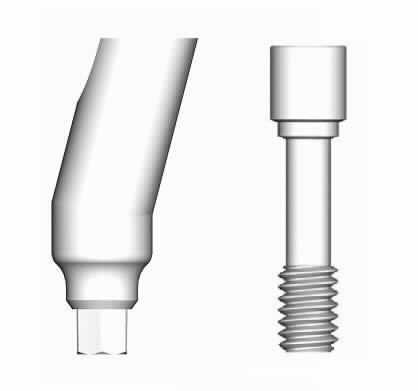 Abutment (künstlicher Zahnstumpf/Implantataufbau), sog. abgewinkeltes Abutment, für Plattform 3,2 mm (TRI-Vent-Implantate), mit TRI-Friction, Art.-Nr. TV20-50-F, in Form einer Warenzusammenstellung in Aufmachung für den Einzelverkauf, bestehend aus einem zylindrischen, konischen, abgewinkelten (20°) Abutment aus einer Titanlegierung mit internem Sechskant und einem Durchmesser (Austrittsprofil) von 5,0 mm (charakterbestimmender Bestandteil im Hinblick auf die Verwendung) für eine zementierte Restauration sowie einer Halteschraube aus Titan Grad 5 (Art.-Nr. RS-TV20).
Äußere Form: siehe Abbildung in der Anlage.
Das Abutment wird mit Hilfe der Schraube auf ein künstliches Zahnwurzelimplantat (nicht Gegenstand dieser Auskunft) geschraubt und dient so der Befestigung im Kiefer des Menschen. Anschließend wird der Aufbau mit der endgültigen Versorgung (ebenfalls nicht Gegenstand dieser Auskunft) versehen.
Die Bestandteile der Warenzusammenstellung sind gemeinsam in einer Blisterverpackung untergebracht.

Die Ware wird als "Teil, erkennbar hauptsächlich für eine Ware der Zahnprothetik der Position 9021 2900 bestimmt" eingereiht.