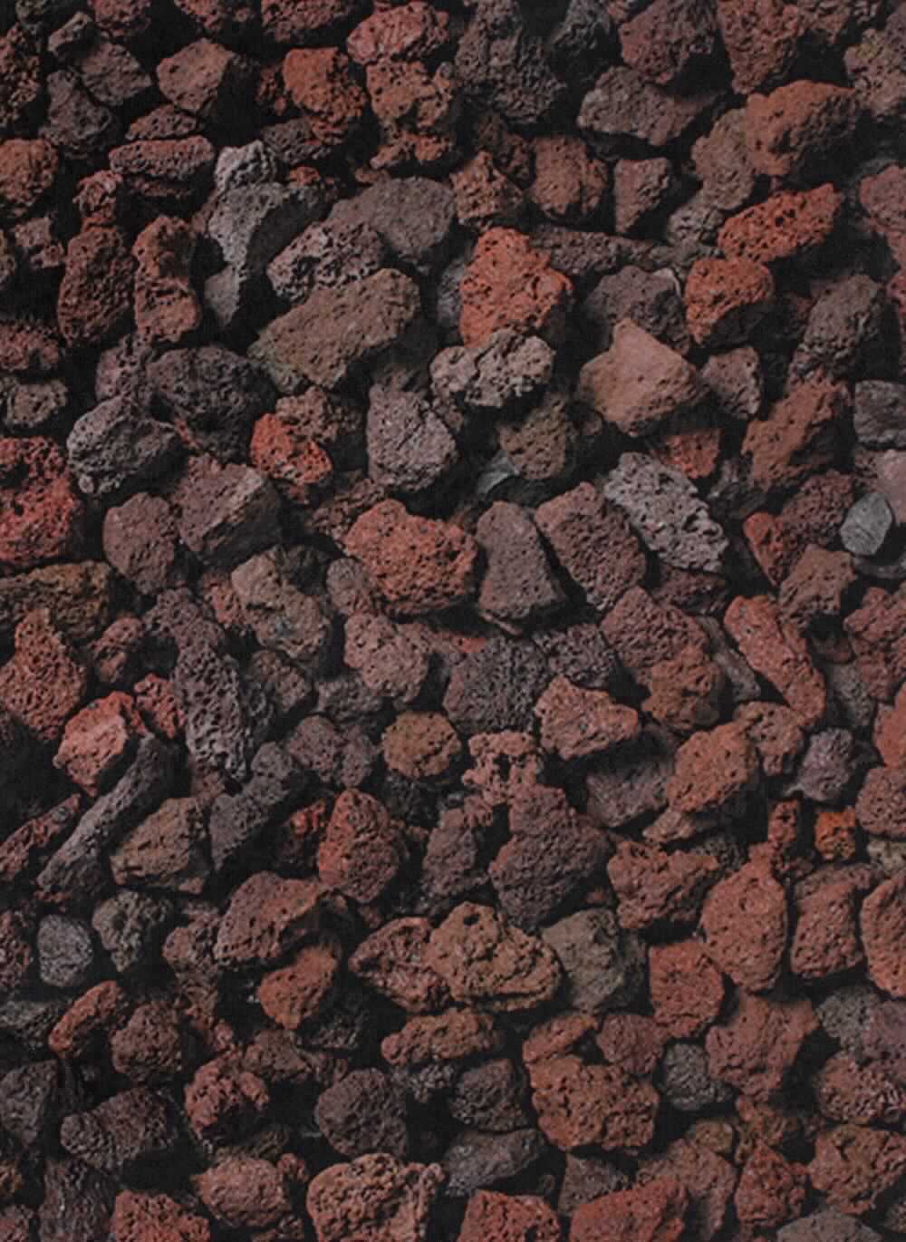 Angaben:
Splitt LAVASPLITT
Bearbeitung: gebrochen
Farbe: braun
Material: Lava
Herkunft: Deutschland 
Größe: 8-16 mm, 17 kg / Sack

Befund:
Körnungen von Steinen der Position 2516