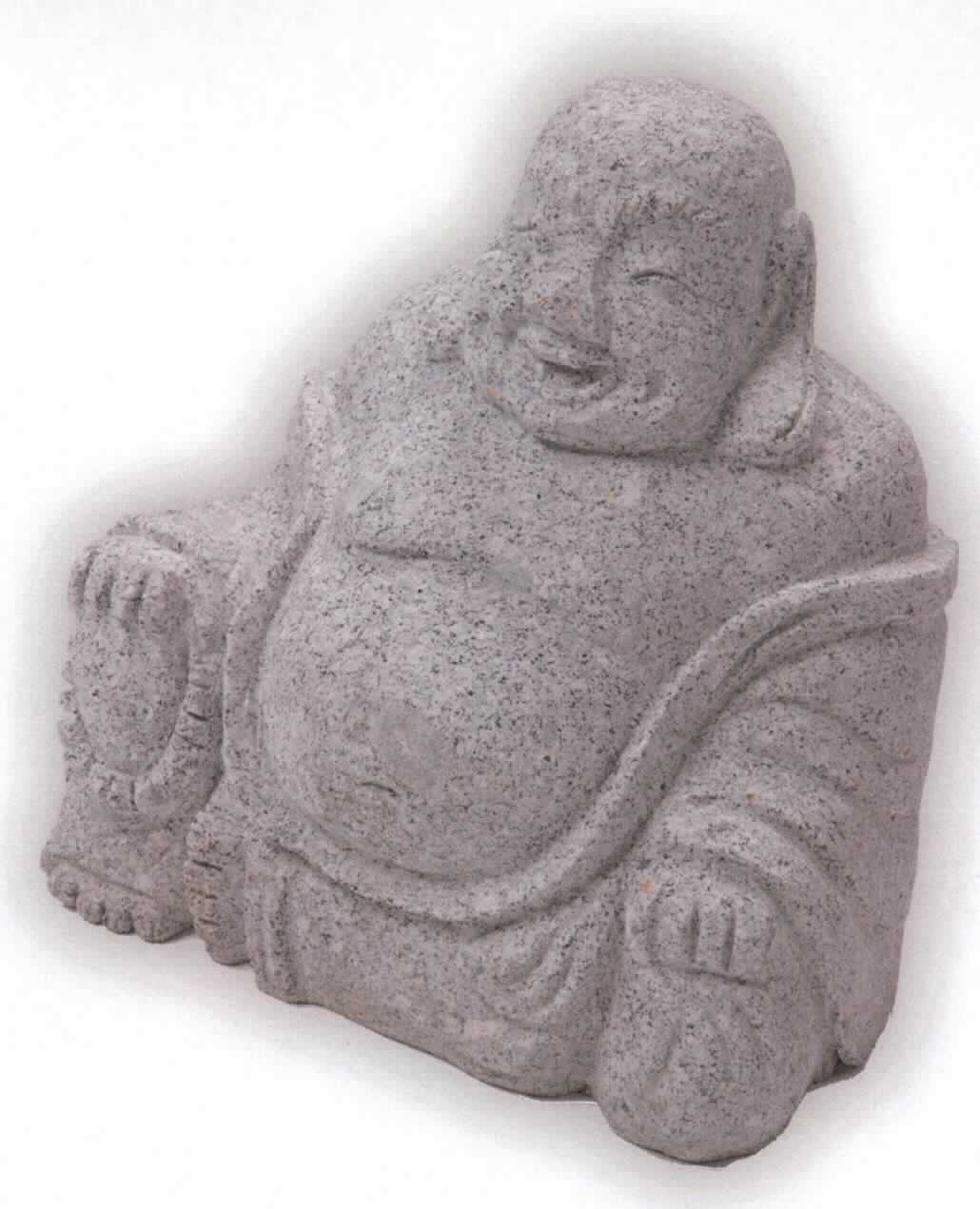 Angaben: 
Figuren BUDDHA
Bearbeitung: Oberfläche feingestockt. Bei diesen handgearbeiteten Steinmetzarbeiten handelt es sich um Unikate, die in Struktur und Form variieren können. 
Farbe: grau
Material: Granit
Herkunft: China 
Größe: 20 cm, 10 kg / Stück 
Größe: 30 cm, 15 kg / Stück 
Größe: 45 cm, 40 kg / Stück

Befund:
Bearbeitete Werksteine und Waren daraus