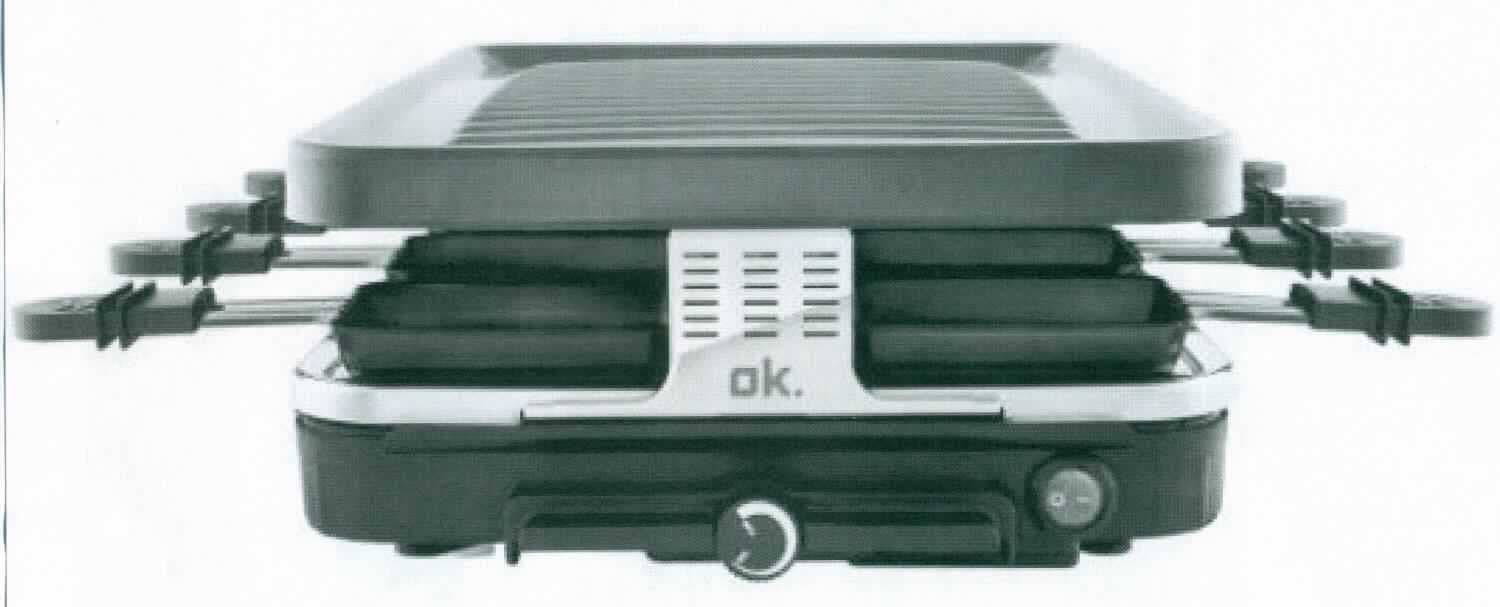Elektrischer Raclette Grill
- Grill- und Bratgerät mit elektrischen Heizelementen, offenem Grill-/Bratraum, acht
  Portionspfännchen, einer Grillplatte aus antihaftbeschichtetem Metall, einem stufenlos 
  einstellbaren Thermostat sowie Ein-/Ausschalter, 
- mit einer Leistung von 1600 Watt bei 220-240 Volt,
- zum Grillen/Braten von Speisen in Portionspfännchen und zur Bereitung von gegrillten 
  Speisen auf der Grillfläche.
(Abbildung siehe Anlage)

"Elektrowärmegerät für den Haushalt, Grill- und Bratgerät; Raclette Grill"